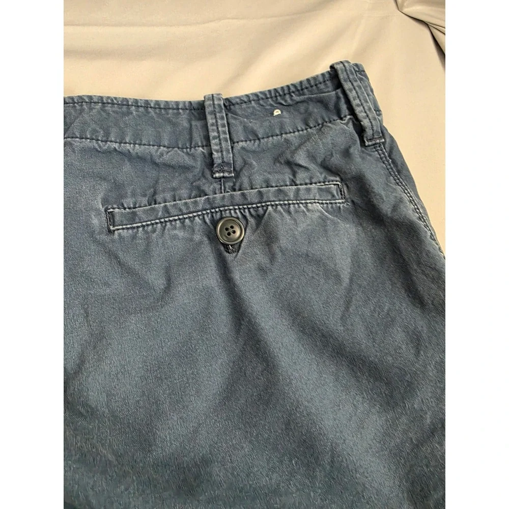 Express Mens Chino Shorts Size 31 Blue Cotton Twill Casual Summer Flat Front